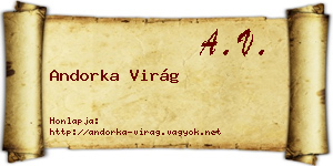 Andorka Virág névjegykártya